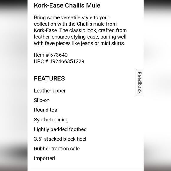 NWOT Kork-Ease Challis Genuine Leather Heeled Mule in Dark Brown Croc Print Sz 7 - Picture 14 of 15